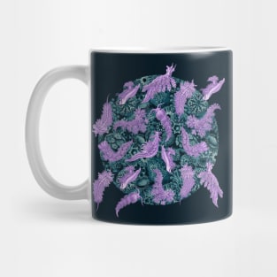 Ernst Haeckel Lilac Nudibranch  on Cerulean Sea Squirts Mug